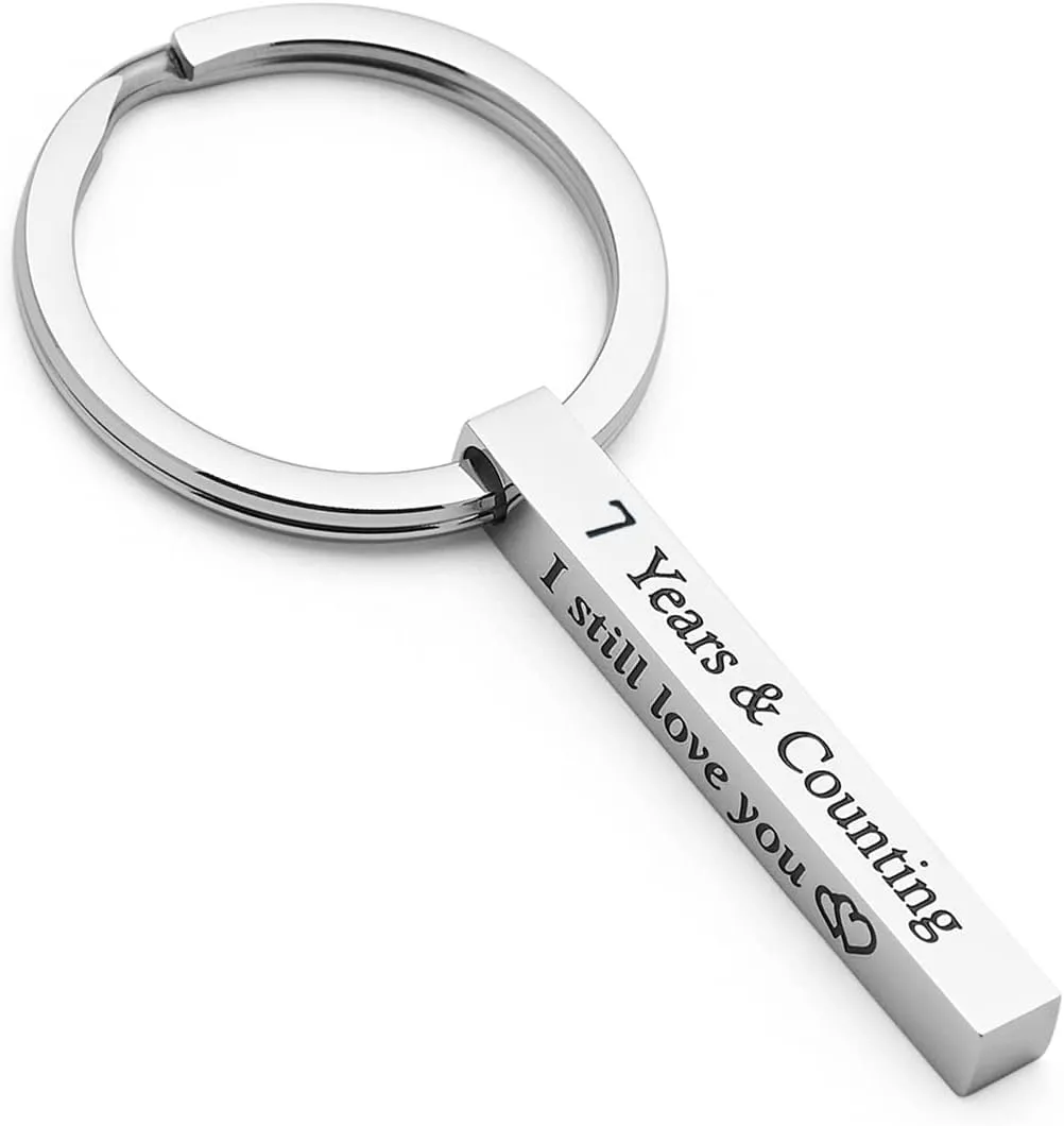 Eilygen Anniversary Keychains Couple Gift Couple Keychain Boyfriend Husband Gift Anniversary Key Chain Gift for Him Her