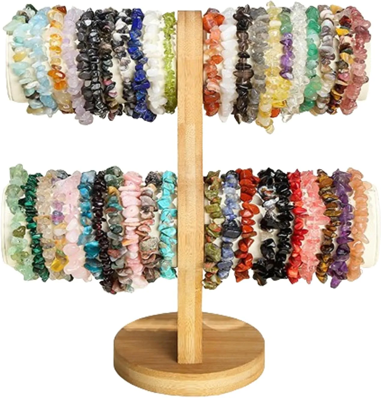 Erliway Crystals Stretch Bracelet Irregular Beads Stretch Bracelet Healing Crystals Chips Bracelet Natural Gemstone Bracelets for Women Jewelry Reiki Meditation