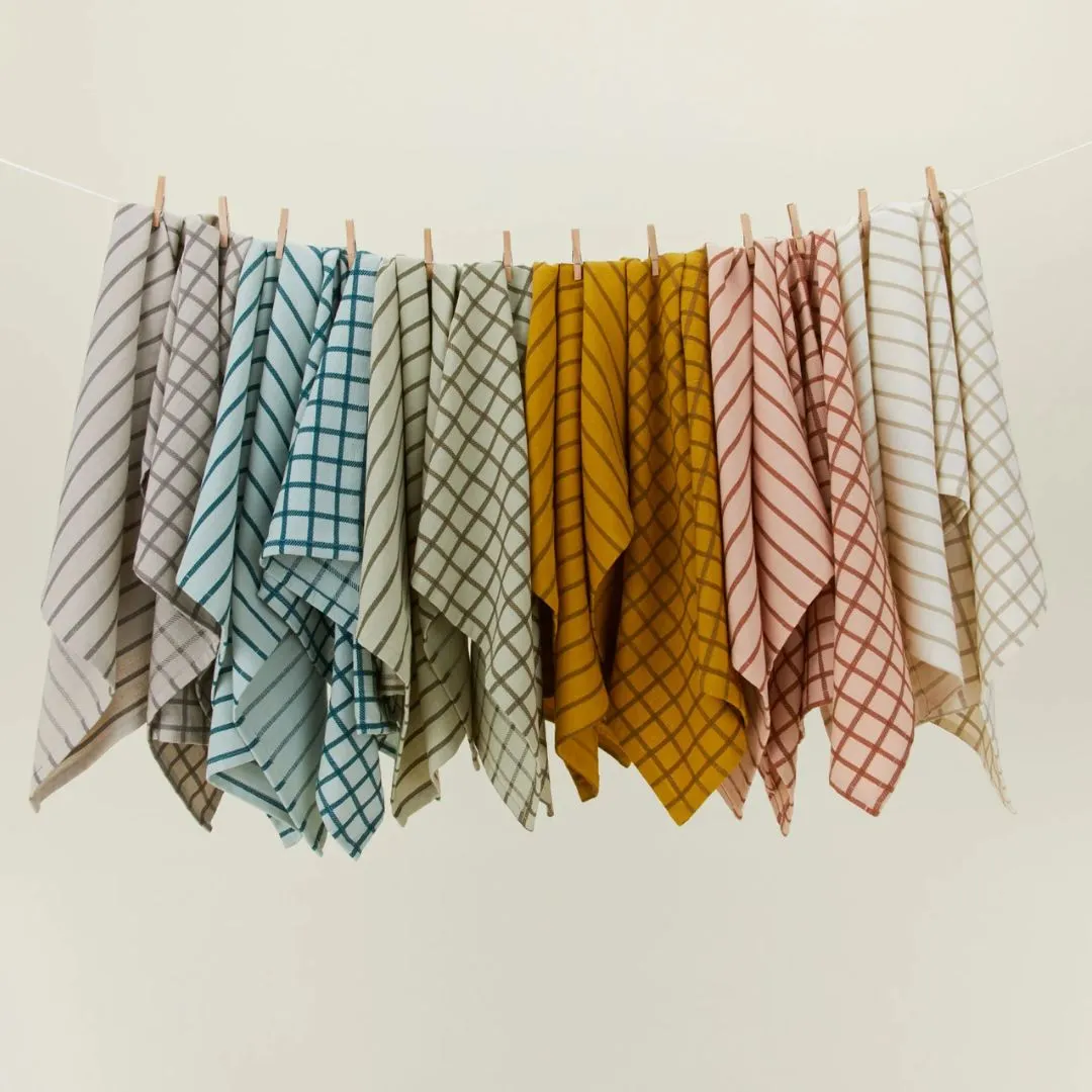 Essential Yarn Dyed Dish Towel | Set of 2 (Olive   Sage)