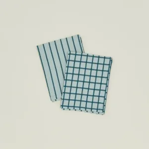 Essential Yarn Dyed Dish Towel | Set of 2 (Sky   Peacock)