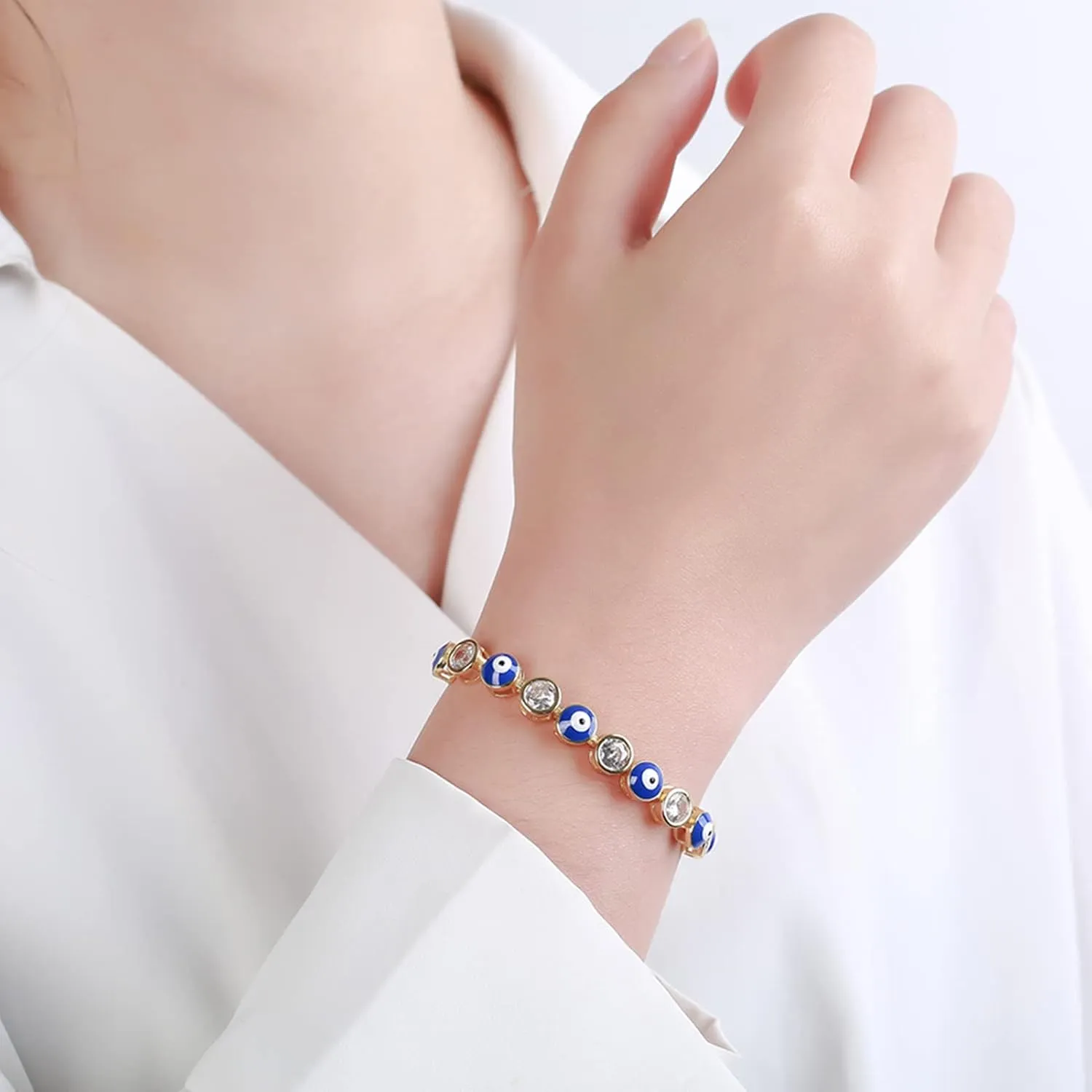 Evil Eye Bracelets for Women Gold Evil Eye Mexican Bracelet Adjustable Turkish Blue Pink Red Evil Eye Protection Bracelet Jewelry