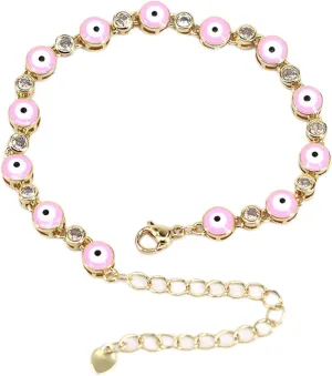 Evil Eye Bracelets for Women Gold Evil Eye Mexican Bracelet Adjustable Turkish Blue Pink Red Evil Eye Protection Bracelet Jewelry