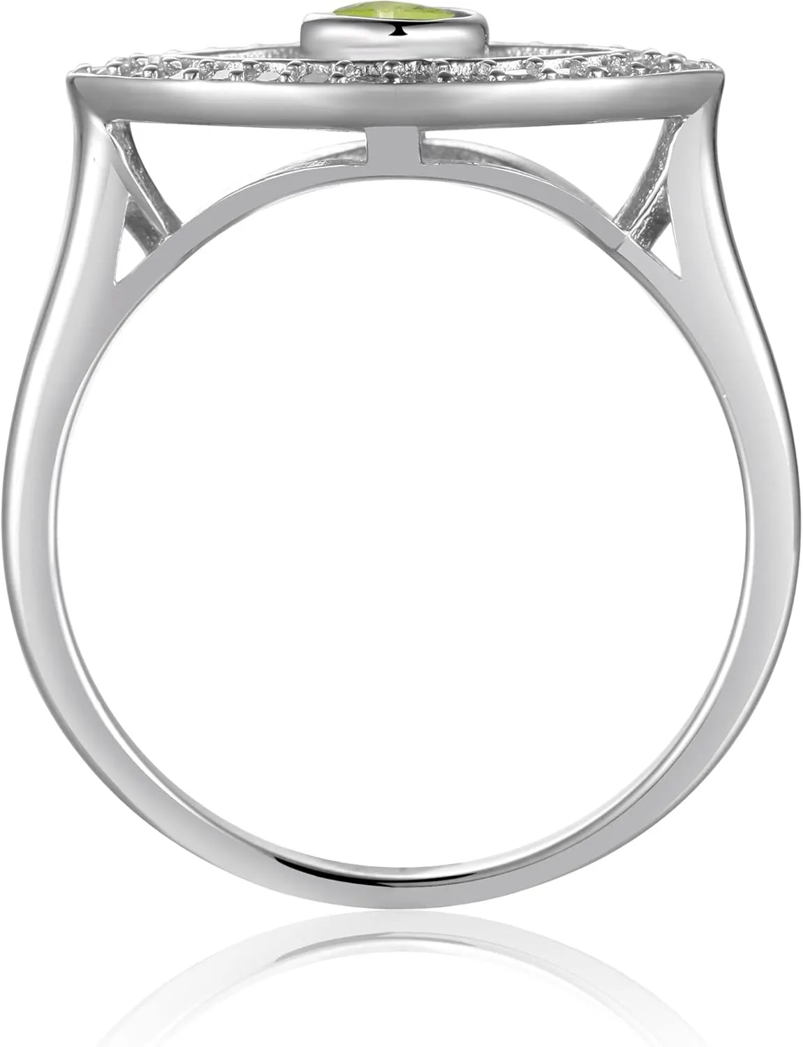 Evil Eye Ring in Sterling Silver with Moissanite Accents Open Evil Eye Ring Spiritual Evil Eye Gifts for Women Trendy Jewelry in Size 5 6 7 8