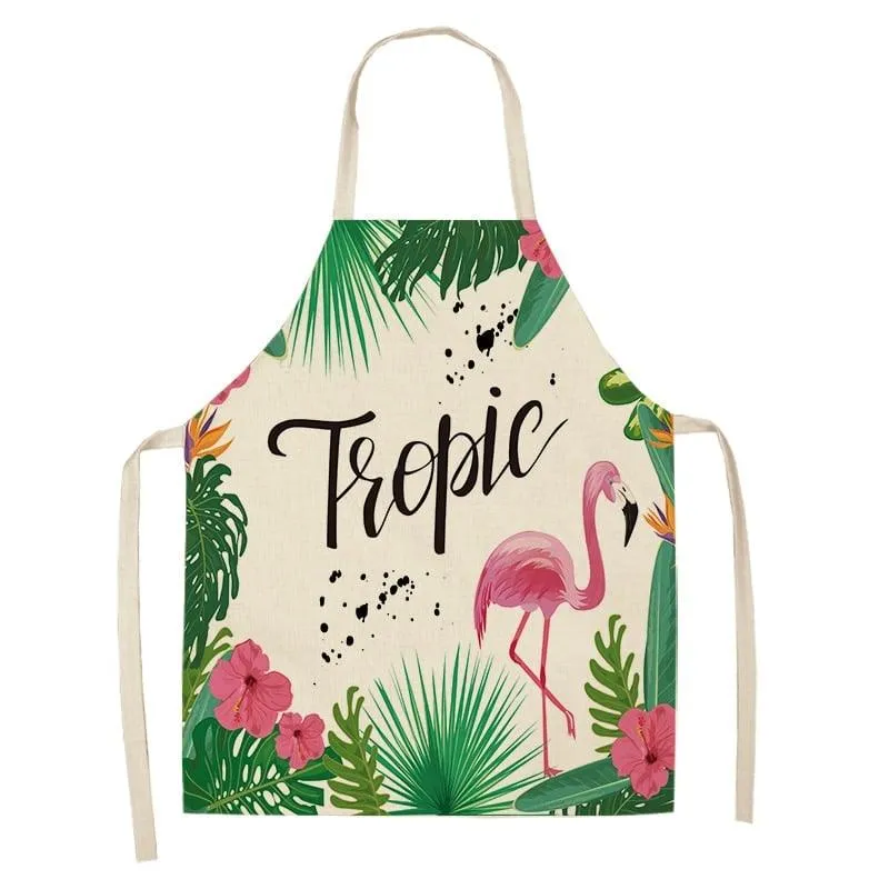 Flamingo Print Apron