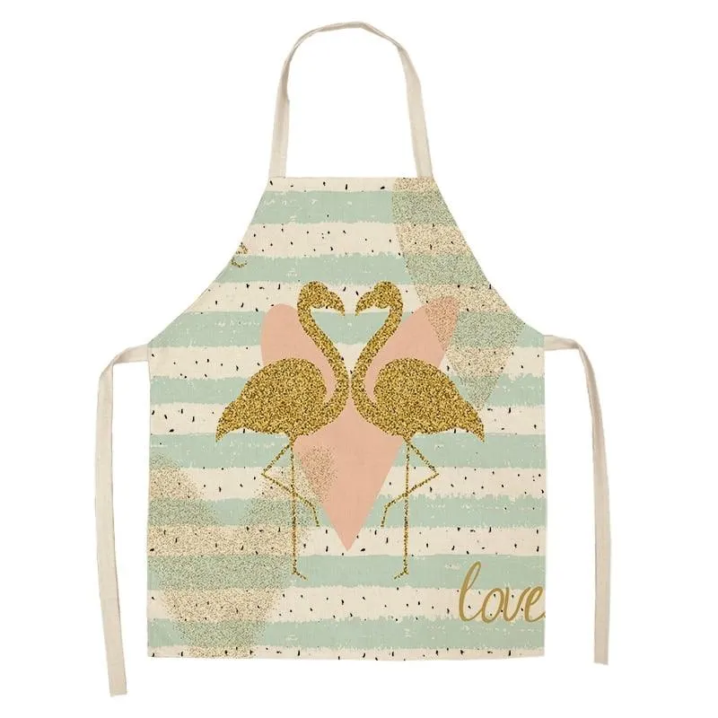Flamingo Print Apron