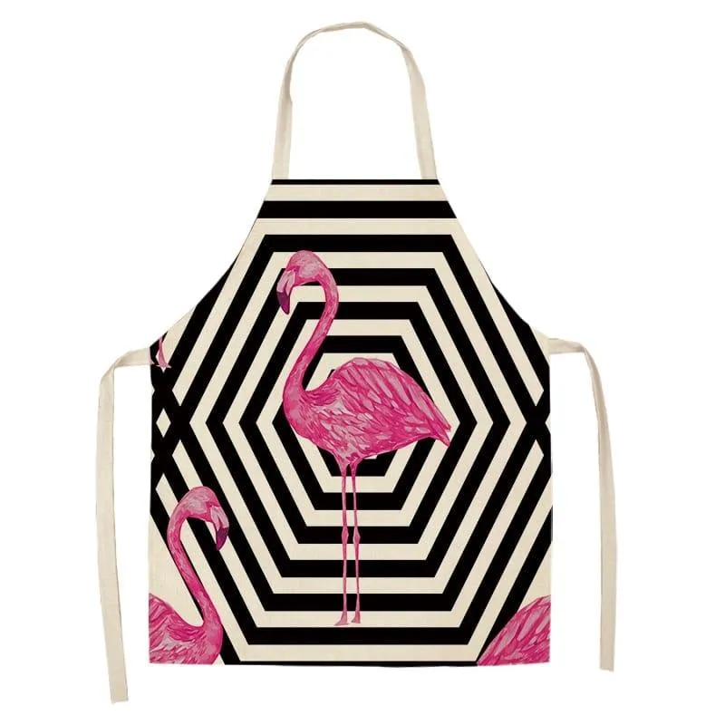Flamingo Print Apron