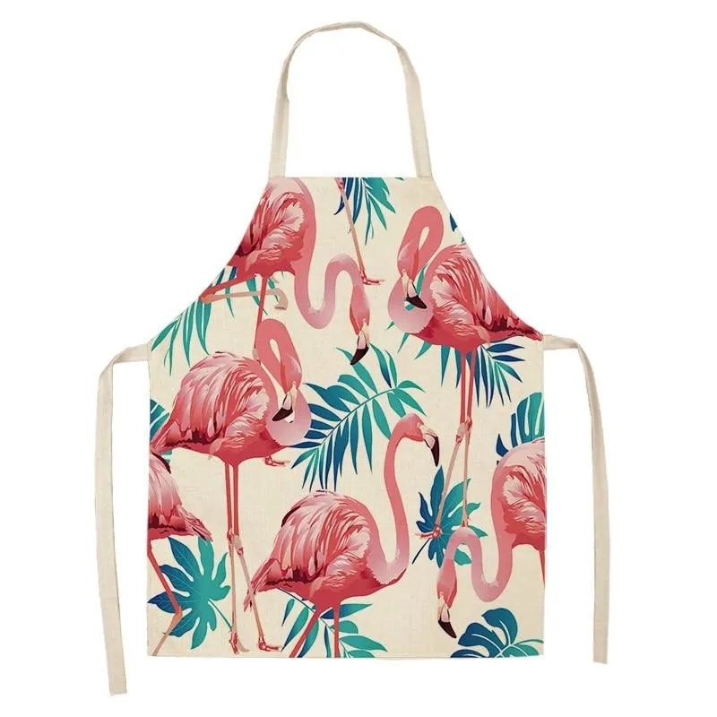 Flamingo Print Apron