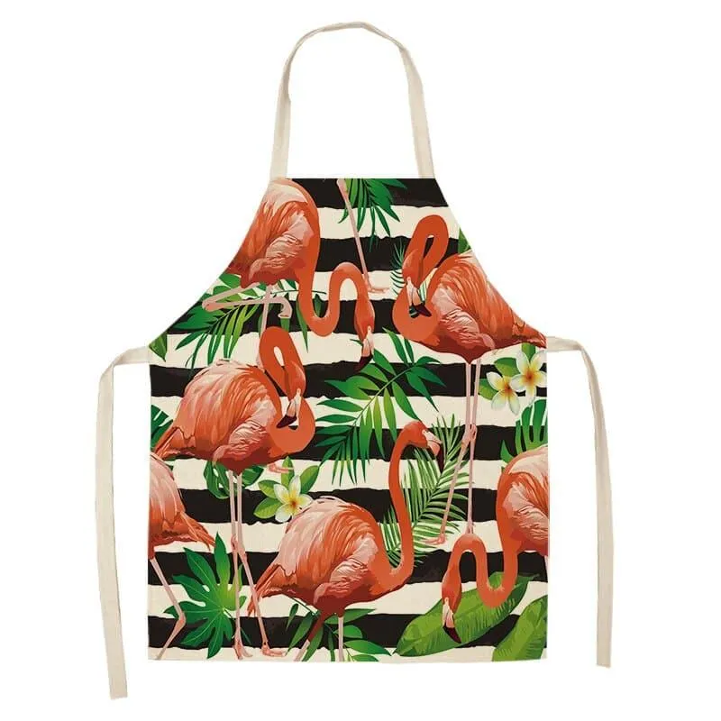 Flamingo Print Apron