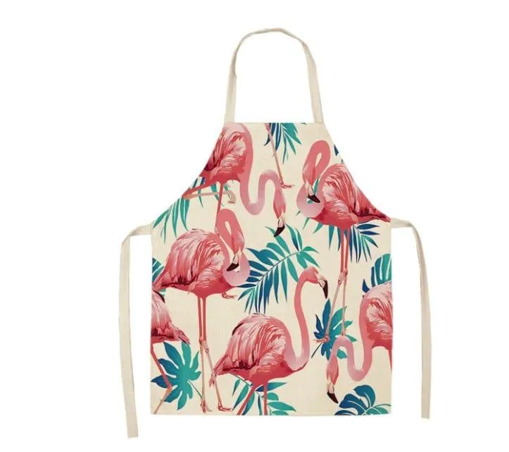 Flamingo Print Apron