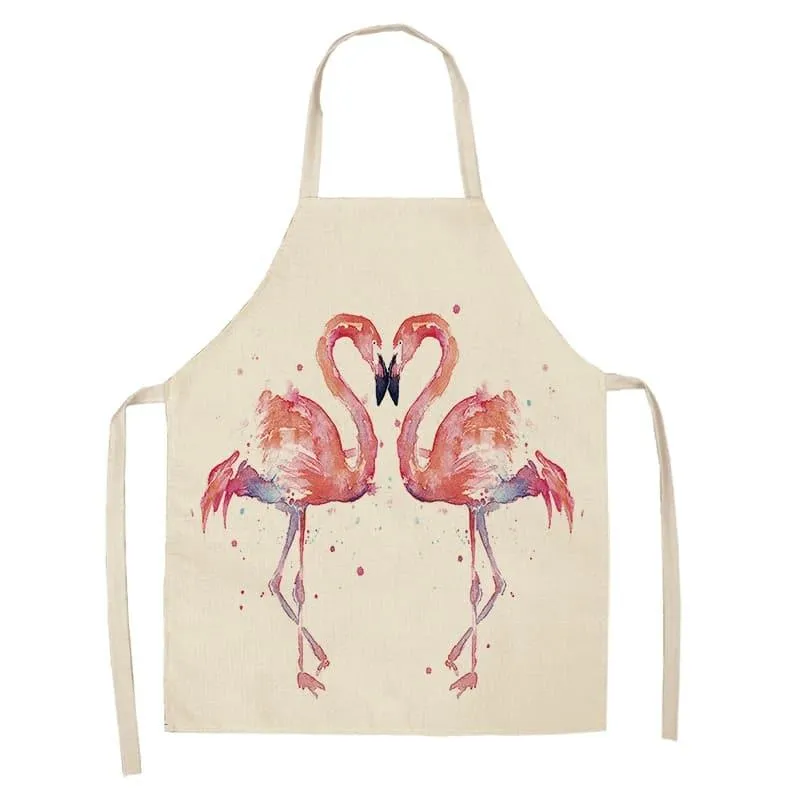 Flamingo Print Apron