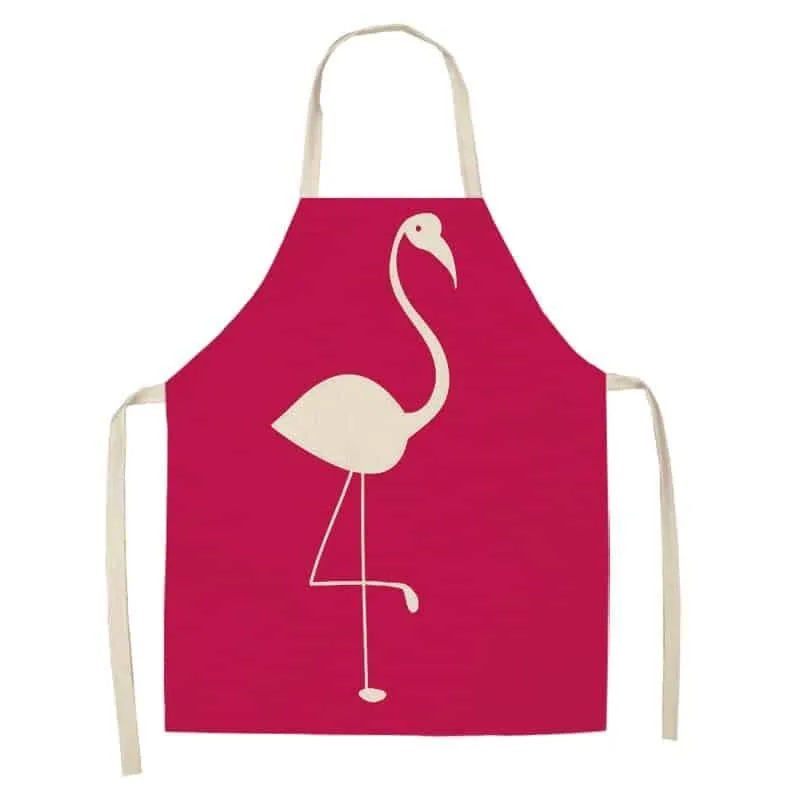 Flamingo Print Apron