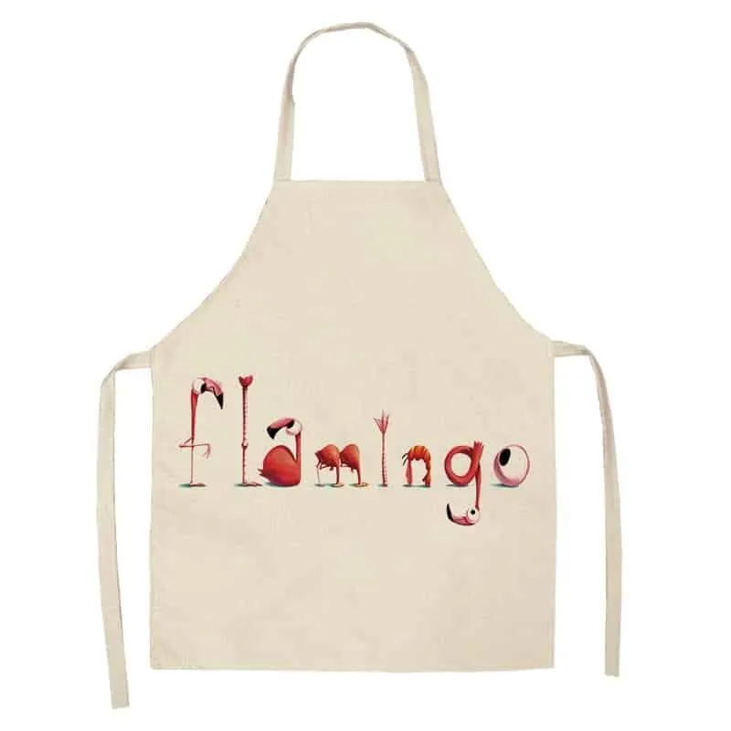 Flamingo Print Apron