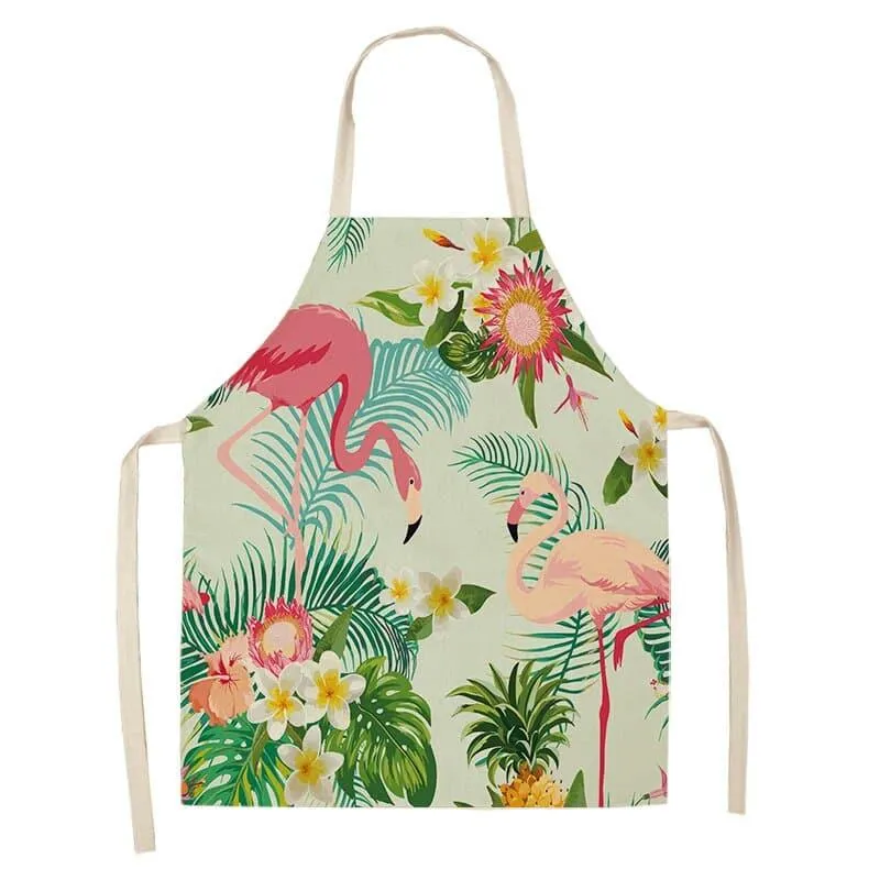 Flamingo Print Apron