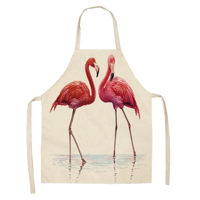 Flamingo Print Apron