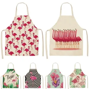 Flamingo Print Apron