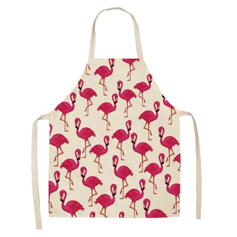 Flamingo Print Apron