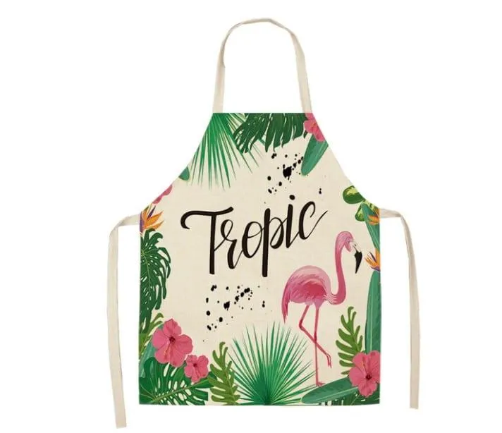 Flamingo Print Apron