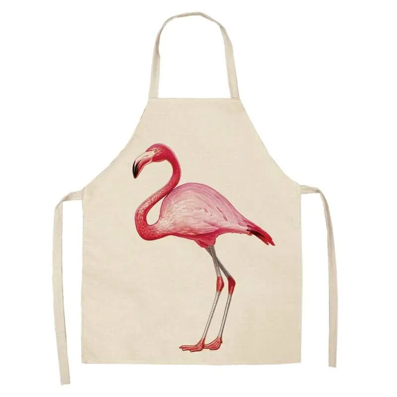 Flamingo Print Apron