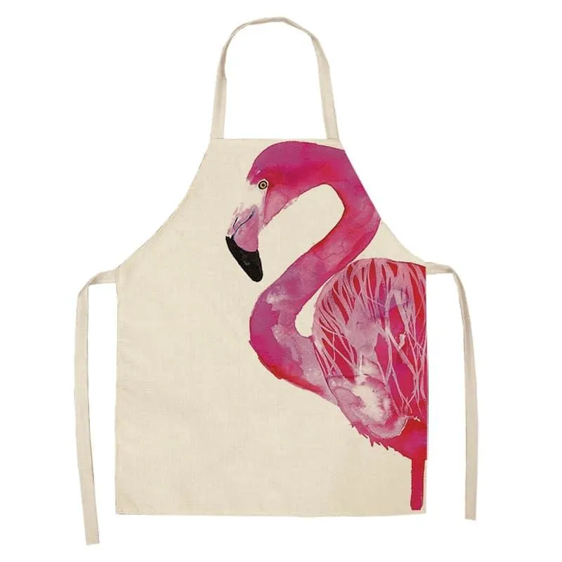 Flamingo Print Apron