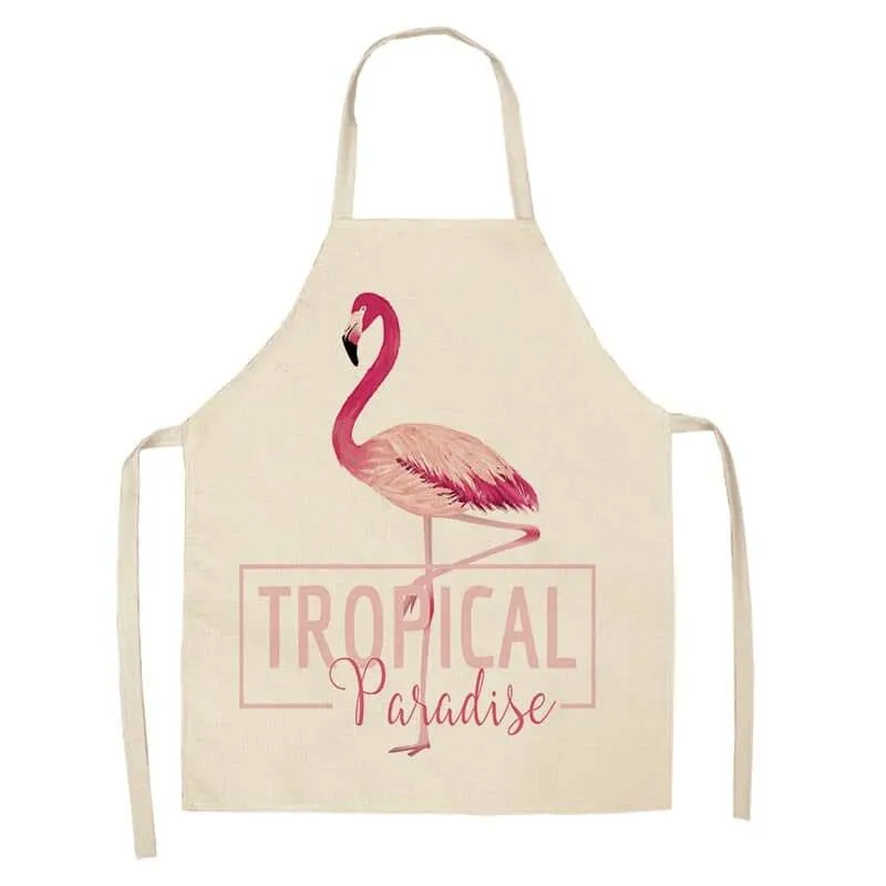 Flamingo Print Apron