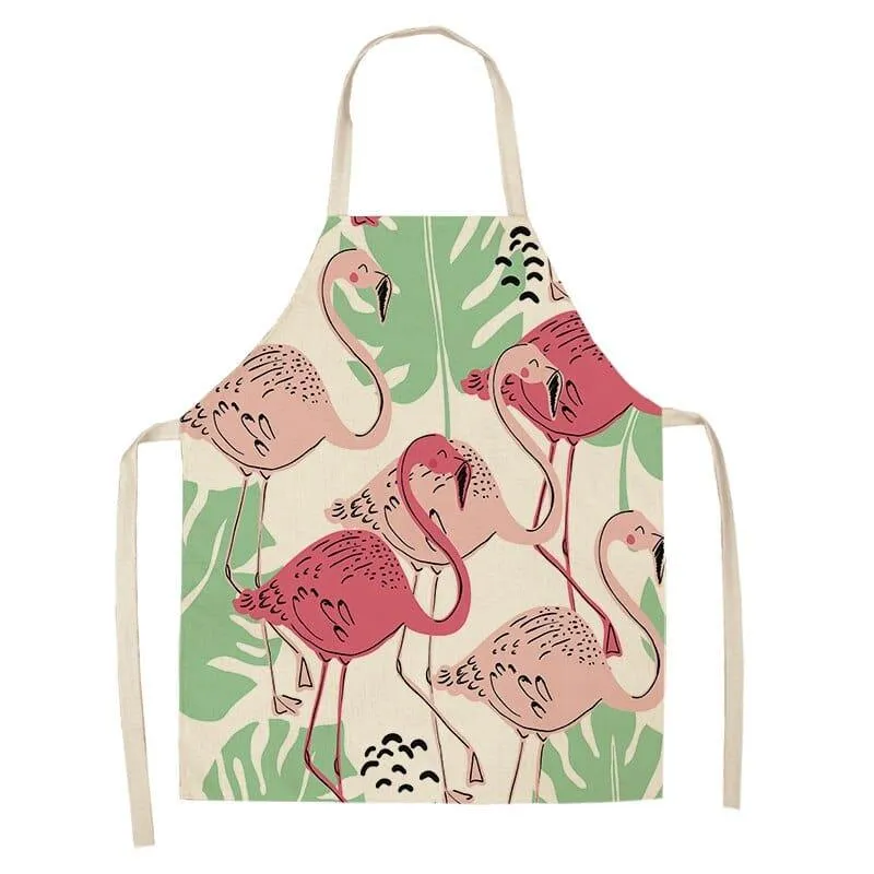 Flamingo Print Apron