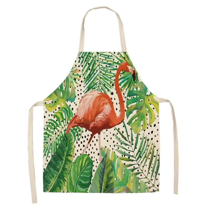Flamingo Print Apron