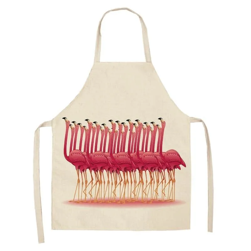 Flamingo Print Apron