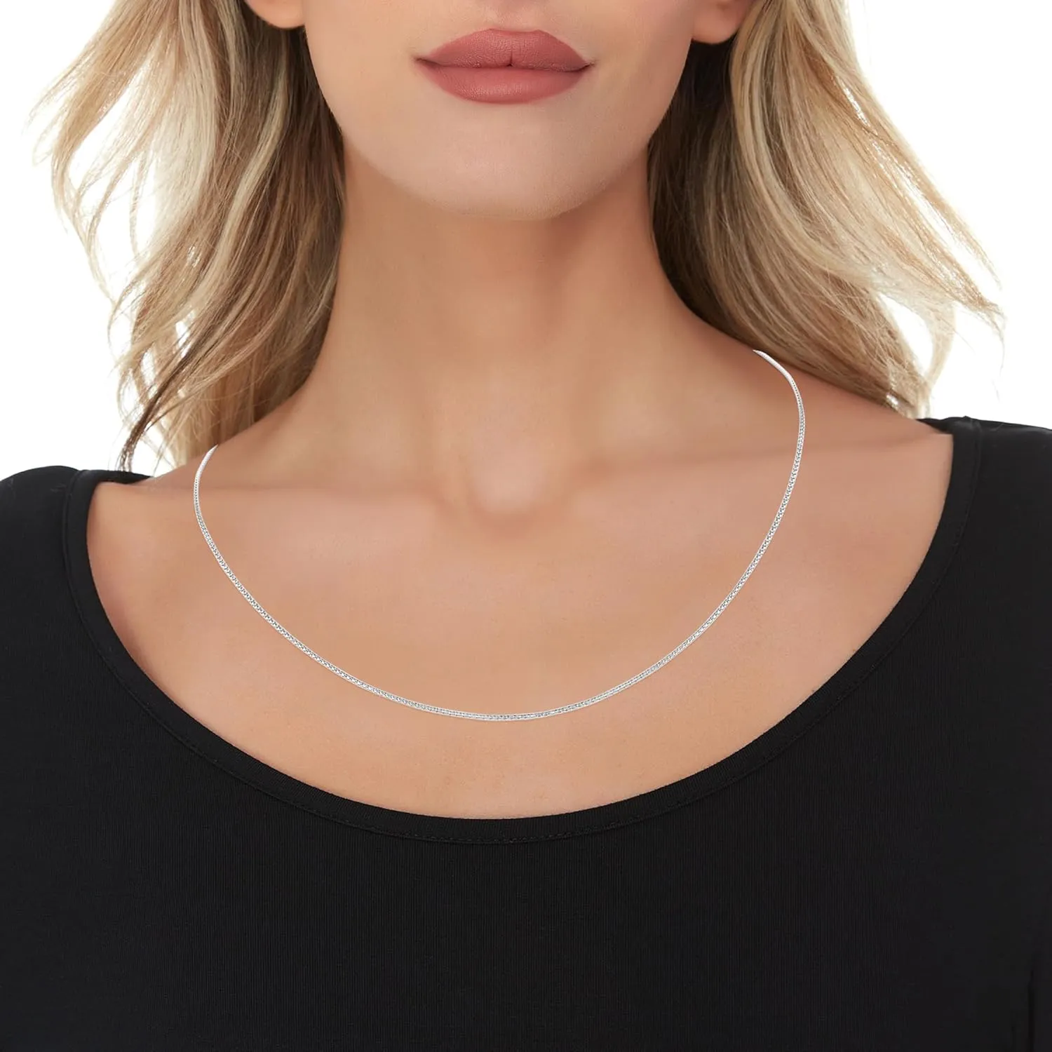 Floreo 14k Yellow Gold or White Gold or Rose Gold 1.5mm Adjustable Round Popcorn Chain with Heart Charm Necklace, 22 Inch
