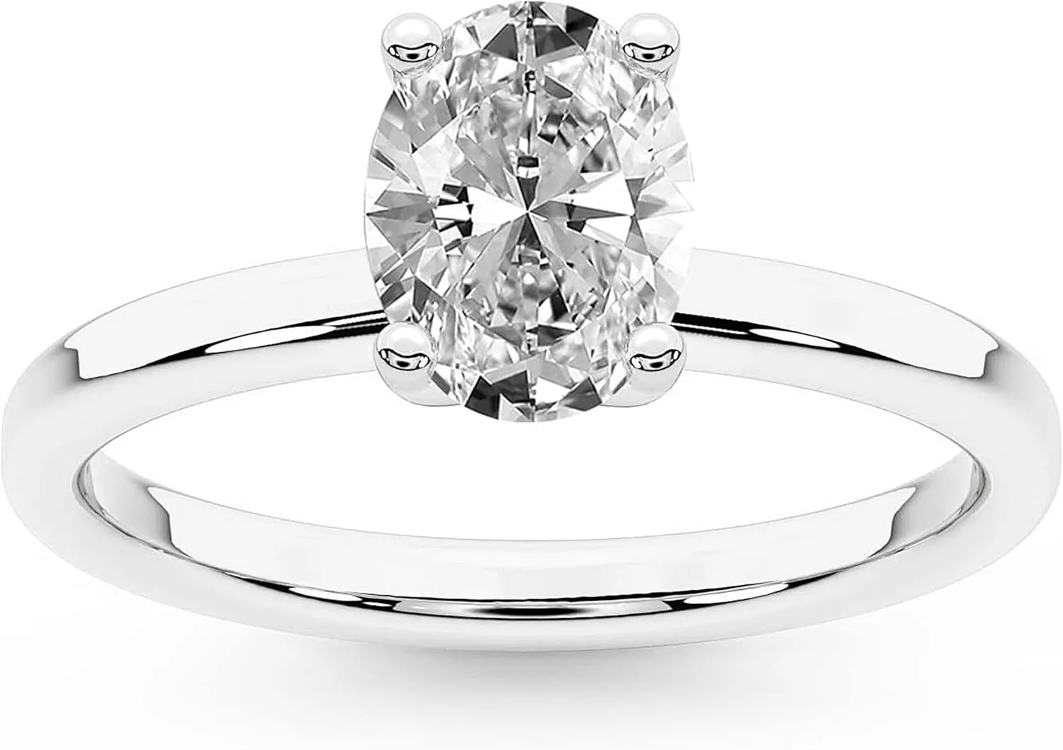 FRIENDLY DIAMONDS 1 Carat - 5 Carat | IGI Certified Lab Grown Diamond Engagement Ring | 14K Or 18K in White, Yellow Or Rose Gold | Four-Prong Solitaire Diamond Ring | FG-VS1-VS2 Quality
