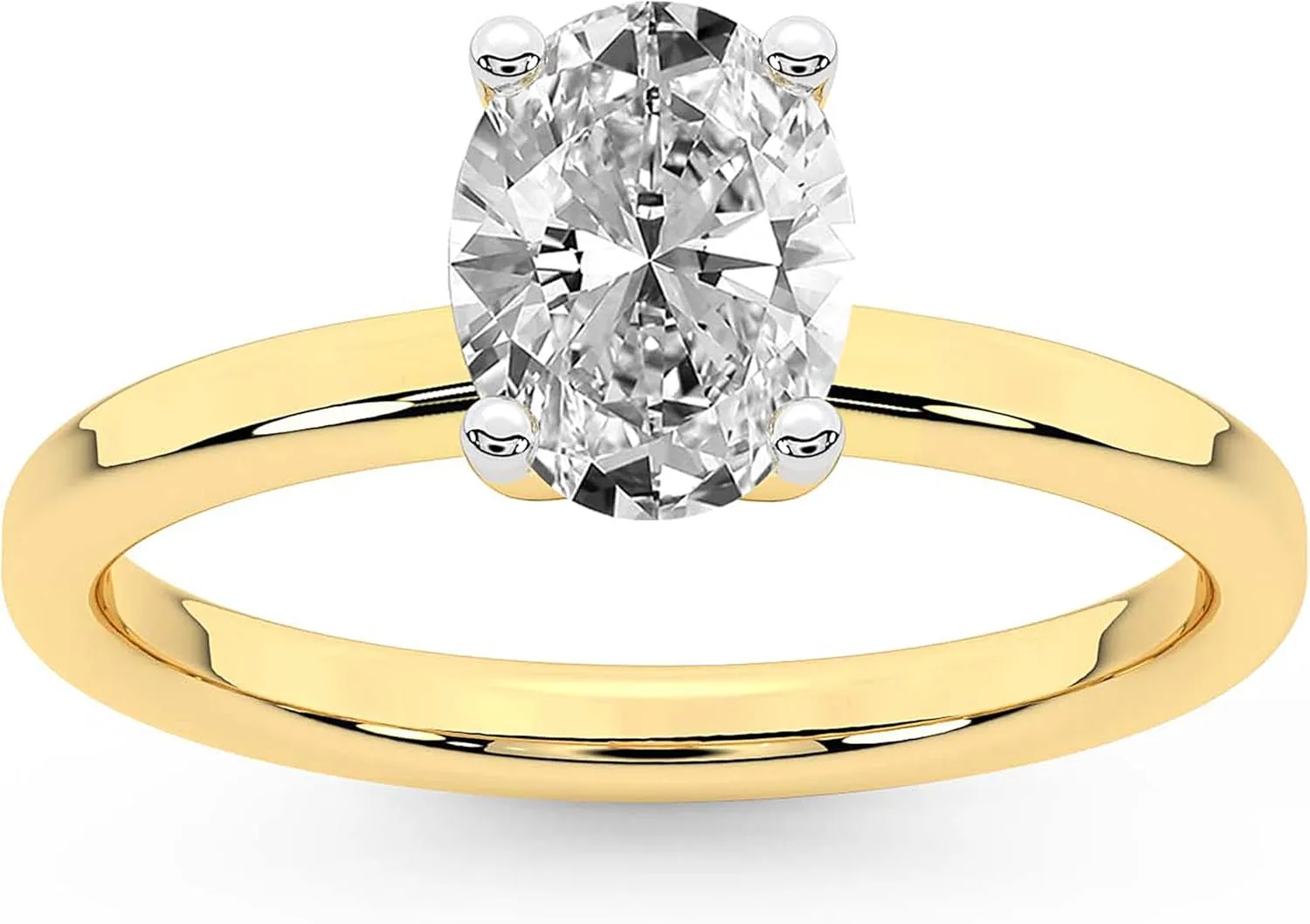 FRIENDLY DIAMONDS 1 Carat - 5 Carat | IGI Certified Lab Grown Diamond Engagement Ring | 14K Or 18K in White, Yellow Or Rose Gold | Four-Prong Solitaire Diamond Ring | FG-VS1-VS2 Quality