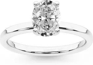 FRIENDLY DIAMONDS 1 Carat - 5 Carat | IGI Certified Lab Grown Diamond Engagement Ring | 14K Or 18K in White, Yellow Or Rose Gold | Four-Prong Solitaire Diamond Ring | FG-VS1-VS2 Quality