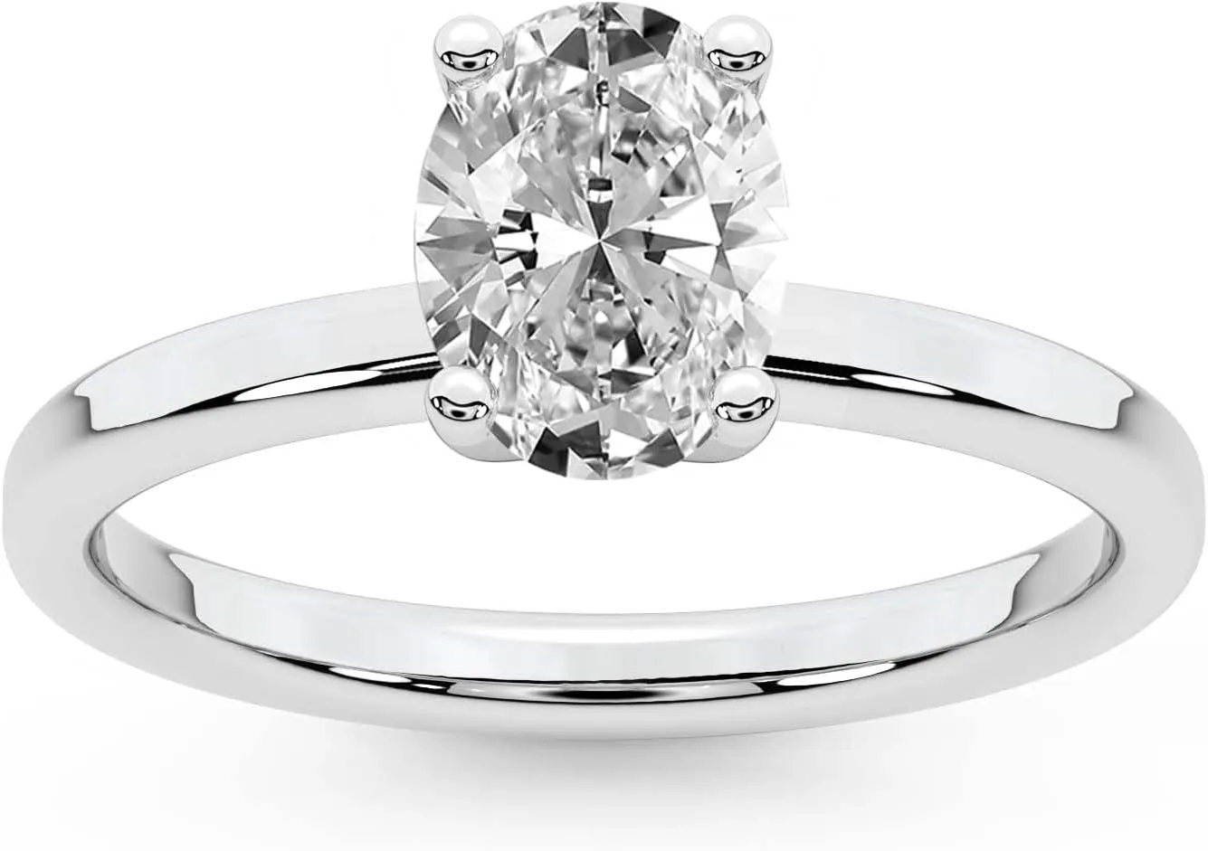 FRIENDLY DIAMONDS 1 Carat - 5 Carat | IGI Certified Lab Grown Diamond Engagement Ring | 14K Or 18K in White, Yellow Or Rose Gold | Four-Prong Solitaire Diamond Ring | FG-VS1-VS2 Quality
