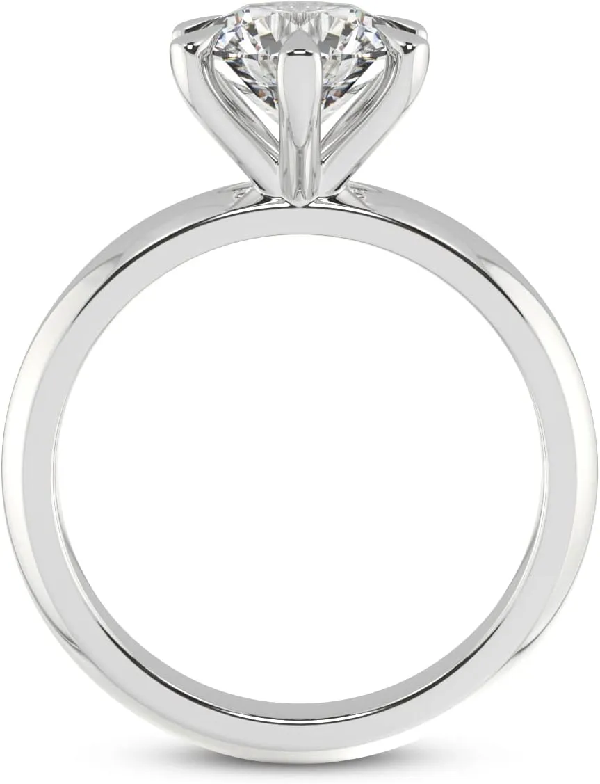 FRIENDLY DIAMONDS Lab Grown Diamond Ring For Women IGI Certified | 0.50-6 Carat Alora Solitaire Lab Diamond Ring | 14K Or 18K White, Yellow Or Rose Gold | FG-VS Quality
