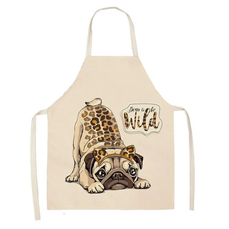 Funny Pug Print Apron