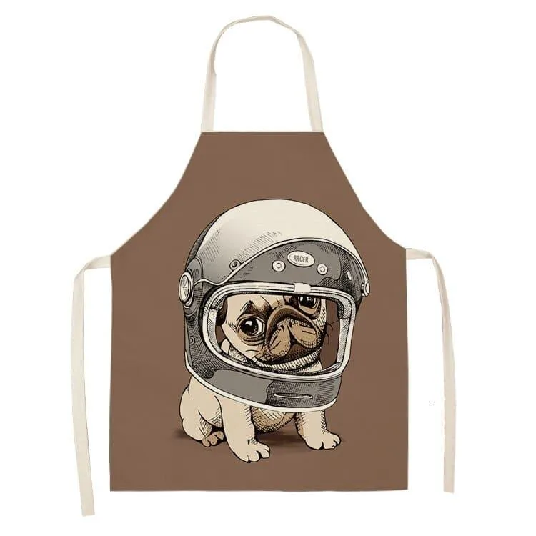 Funny Pug Print Apron