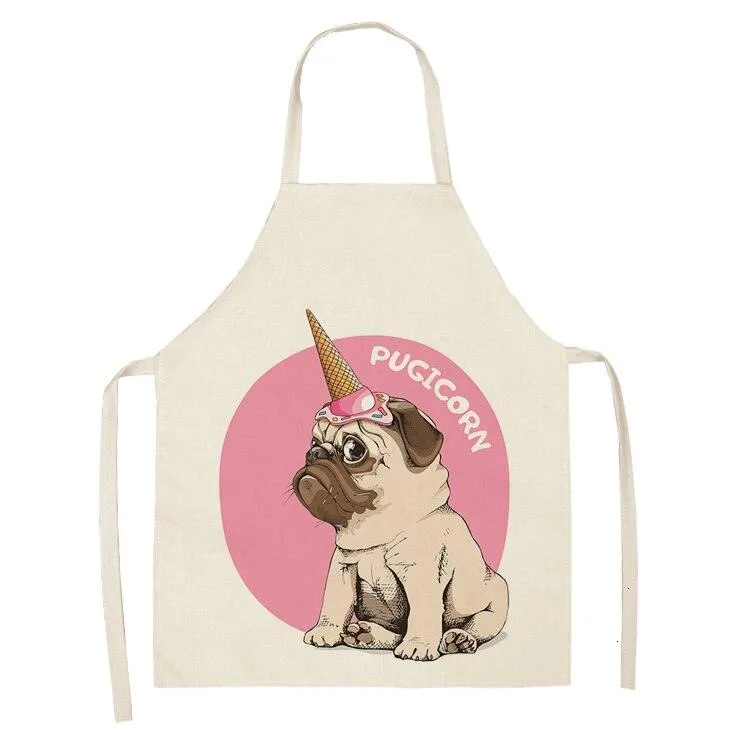 Funny Pug Print Apron