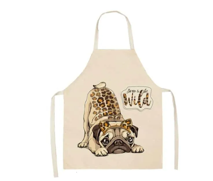Funny Pug Print Apron