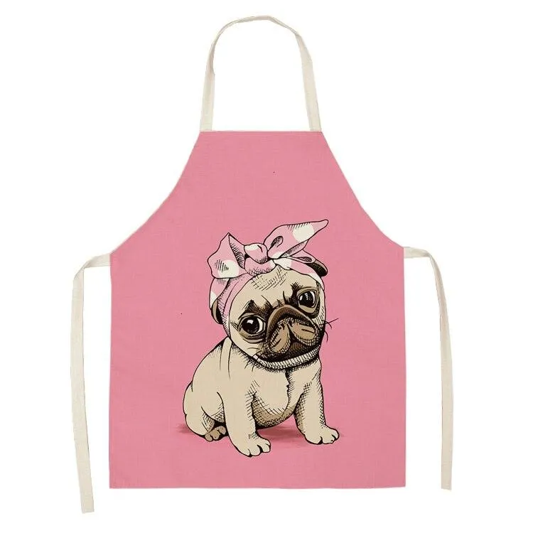 Funny Pug Print Apron