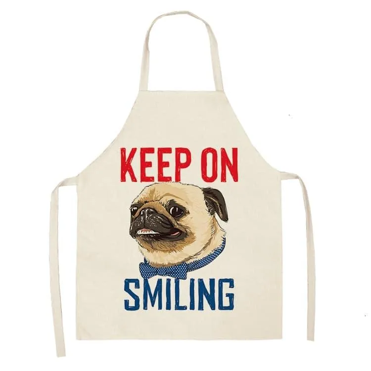 Funny Pug Print Apron