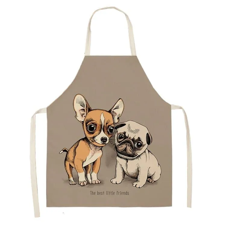 Funny Pug Print Apron