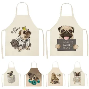 Funny Pug Print Apron