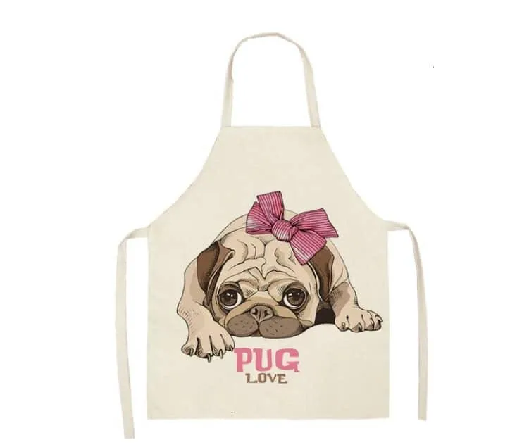 Funny Pug Print Apron