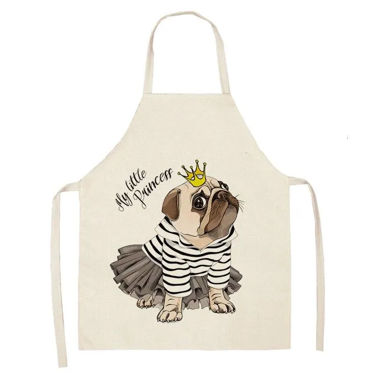 Funny Pug Print Apron