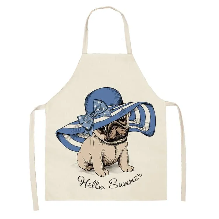 Funny Pug Print Apron