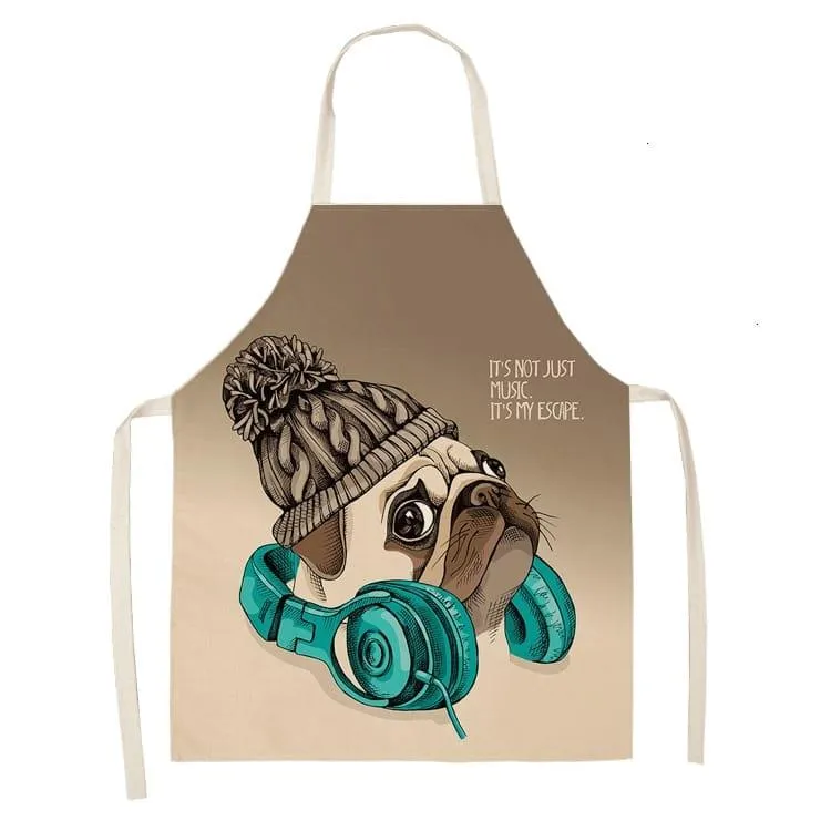 Funny Pug Print Apron