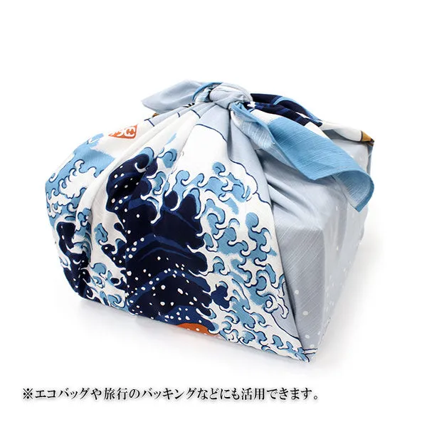 Furoshiki, Japanese Traditional Handkerchief Wrapping Cloth - Japanese Hokusai nami The Great Wave pattern