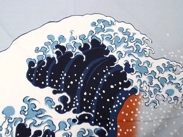 Furoshiki, Japanese Traditional Handkerchief Wrapping Cloth - Japanese Hokusai nami The Great Wave pattern
