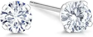Gem Stone King IGI Certified 14K White Gold Lab Grown Diamond Stud Earrings For Women Men | 1/5 Cttw | E-F Color | VS1-VS2 Clarity