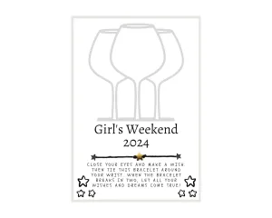 Girls Weekend 2024, Girls Trip Gift, Girls Trip Wish Bracelet, Wish Bracelet, Girls Trip, Friend Gift, Gift, Friends, Friendship Bracelet