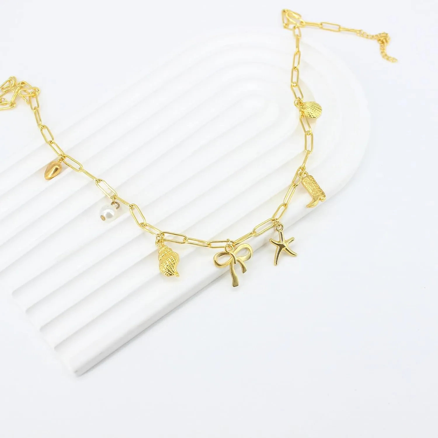 Gold Butterfly Necklace for Women, Dainty Color Cubic Zircon Stereo Butterfly Pendant Necklace